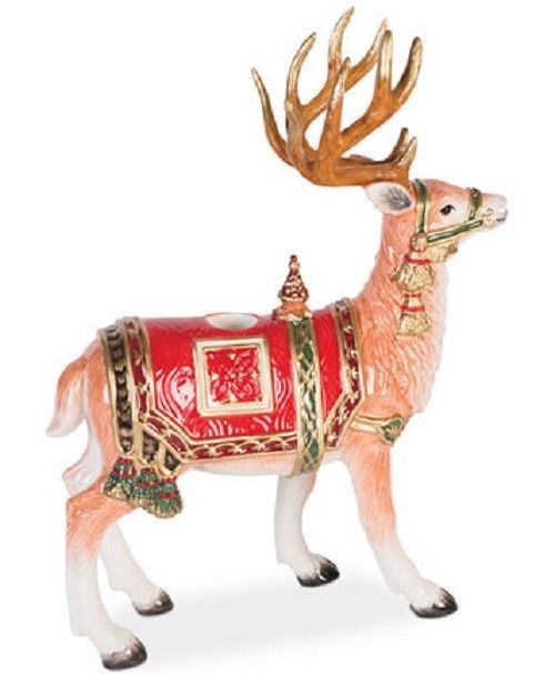 Fitz and Floyd Holiday Tidings Standing Deer Candleholder NEW - $59.99