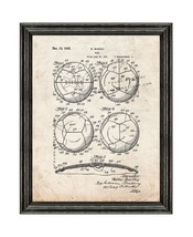 Soccer Ball Patent Print Old Look with Black Wood Frame - £19.89 GBP+