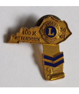LIONS CLUB INTERNATIONAL 100 PERCENT ATTENDANCE MEMBER VINTAGE METAL LAP... - €19,86 EUR