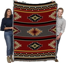 Kaibab Blanket - Southwest Native American Inspired - Gift Tapestry Throw Woven - £47.33 GBP