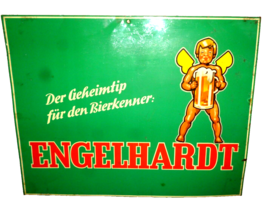 1950/60s Engelhardt +1998 Berlin Geheimtip für Bierkenner German Brewery Sign - £97.85 GBP