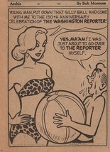 Vintage 1958 Archie Washington Pa Exclusive Comic Strip Gga Bikini Rare - £196.12 GBP