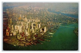 Antenna Vista New York Città Ny Nyc Americana Airlines Numero Unp Cromo Postcard - £4.22 GBP