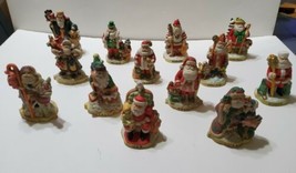 Vintage 13 Christmas Porcelain Santa Claus Figurines From Around The Wor... - £63.10 GBP