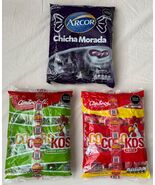 LOT OF 3 AMBROSOLI COCOROKOS LIMON, PEAR &amp; ARCOR CHICHA PERUVIAN CANDIES... - $27.86 CAD