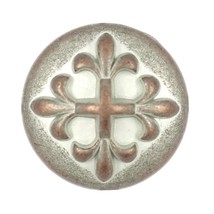 10 Pieces Baroque Cross Metal Shank Buttons. 20Mm (3/4 Inch) (Copper White Patin - £19.48 GBP