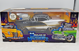 VINTAGE &quot;MUSCLE MACHINE&quot; 1956 OLDS 88 BLACK &amp; SILVER &quot;TOO COOL&quot; NEW IN BOX - $197.99