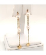 Akoya Pearl Earrings 14 KT Gold Certified $890 013428 - $494.01