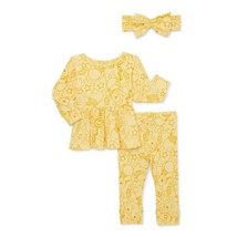 Disney Baby Winnie the Pooh Baby Girl Long Sleeve Ribbed 3-Piece Outfit Size 24M - $21.59