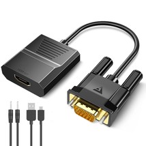 Vga To Hdmi Adapter With Audio(Pc Vga Source Output To Tv/Monitor With Hdmi Conn - £20.36 GBP