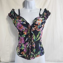 DEB Off-The-Shoulder  Tropical Top Size small - $14.85