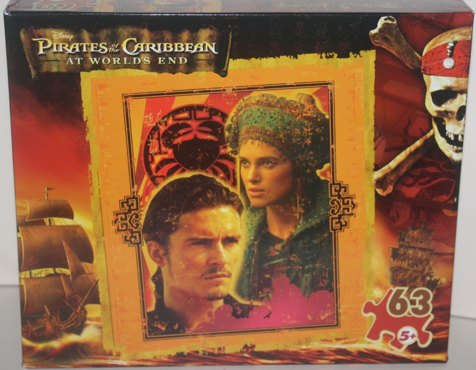 2007 Mega Brands Pirates of the Caribbean World&#39;s End 63 Piece Puzzle Se... - $8.00