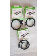 3-Pack Belkin BoostCharge USB-A to USB-C Cable Connector Black Braided 3ft. - $25.97 CAD