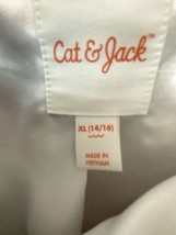 Cat &amp; Jack Girls Zig Zag Design Pastel Pinks Blue Faux Fur Jacket XL 14/16 - £21.46 GBP