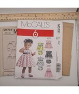 McCall&#39;s M579 Baby&#39;s Dress, Panties, Headband 6 Made Easy Patterns Sz S-... - $85.53 MXN