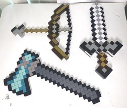 Minecraft Full Size 20 Inch Cosplay Role Play Weapons Bow &amp; Arrow Pick A... - £44.36 GBP