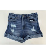 Celebrity Pink Juniors Jean Shorts Size 3/26 Distressed Denim - £9.80 GBP