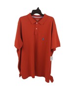 Lands End Traditional Fit Red Short Sleeve Polo Shirt Mens XXL 50-52 - £27.22 GBP