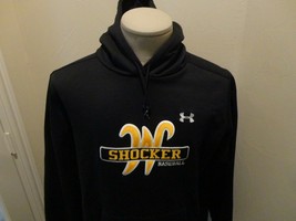 Black Sewn Wichita State Shockers NCAA Polyester Hooded Sweatshirt Youth XL NICE - £20.13 GBP