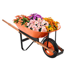 VEVOR Wheelbarrow Cart, 5 Cu. Ft. Load &amp; 330 lbs Capacity, One Wheel, 16... - $134.99