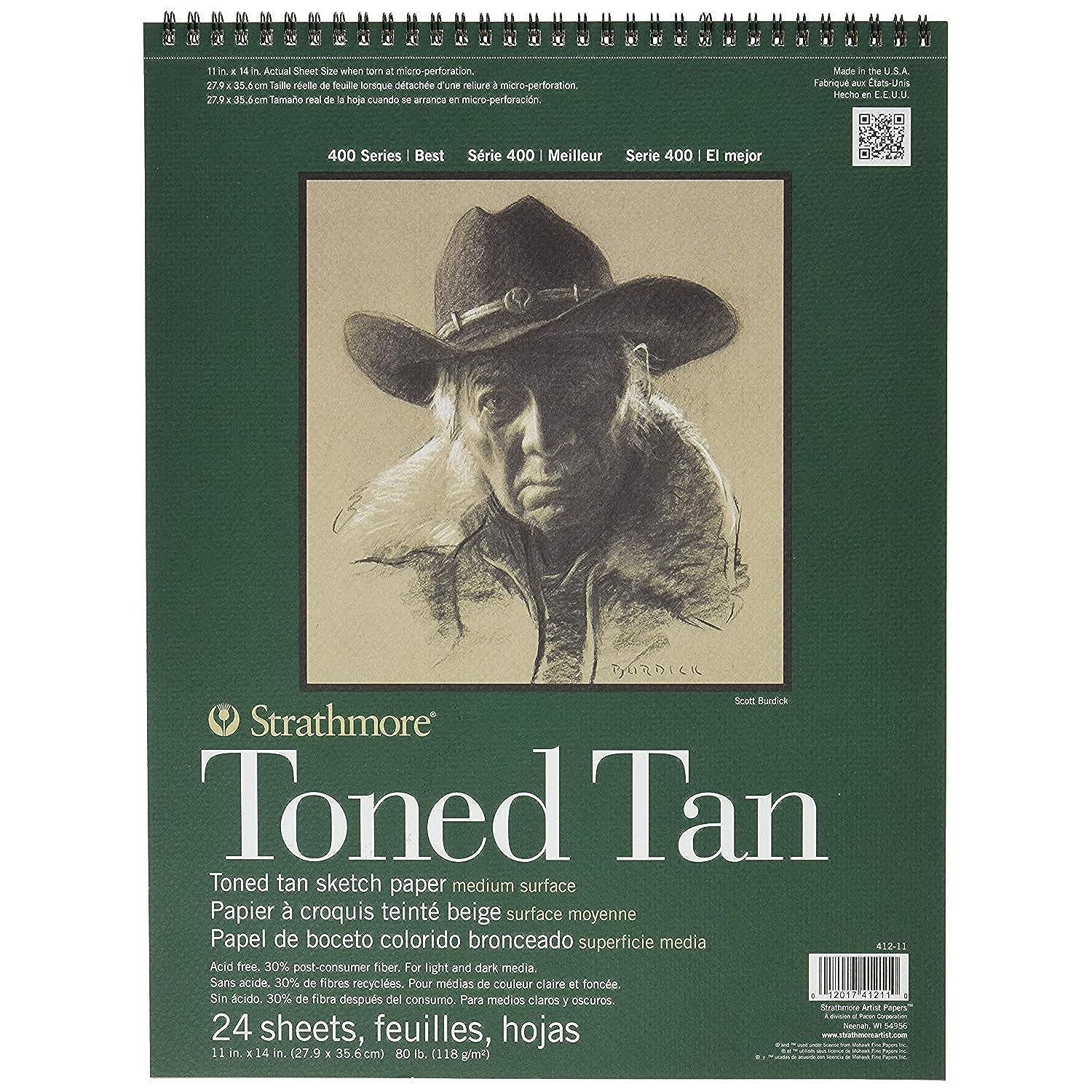 Strathmore 400 Series Tan Drawing STR-412-11 24 Sheet Toned Sketch Pad, 11 by 14 - $19.99
