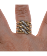 sz6 Retro Estate 18k/Palladium puzzle ring - $994.95