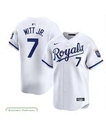 Bobby Witt Jr #7 Kansas City Royals Men's Replica Home Jersey - All Stit... - $49.99