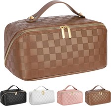  Makeup Bag Large Travel Cosmetic Bags for Women Portable Waterproof Le - £27.75 GBP