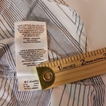 Columbia XL7066 Auburn Women’s Cotton White & Gray Stripes Long Sleeve Shirt S image 7