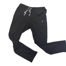 Figs Mens Scrub Pants Uniforms &amp; Work Clothing Black Drawstring Bottoms L - £18.11 GBP