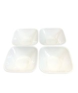 Set of 4 Corelle Corning Cherish White 6.5 inch Square Soup Cereal Bowls - $21.72