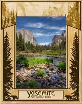 Yosemite National Park Laser Engraved Wood Picture Frame Portrait (5 x 7)  - £24.36 GBP