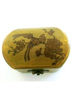 Chinese Oriental Bird Design Hand Made Papier Mache Trinket Box Inside D... - £9.87 GBP