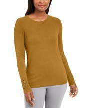 $50 Jm Collection Button-Cuff Crewneck Sweater Size 2XL - $18.52