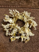 Christmas Ornament or Napkin Ring Grapevine Wreath Embellished Snow Ice ... - £3.09 GBP