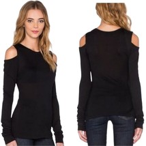 LAmade x Revolve Shirt Long Sleeve Cold Shoulder Casual Minimalist Black... - $36.47