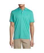 U.S. POLO ASSN. Men&#39;s Luxury Feel Short Sleeve Polo Shirt MEDIUM Pool Green - $49.05 CAD