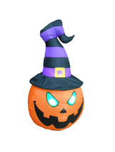 Halloween Inflatable Lighted Witch Pumpkin Indoor Outdoor Yard Decoration Prop - £31.66 GBP