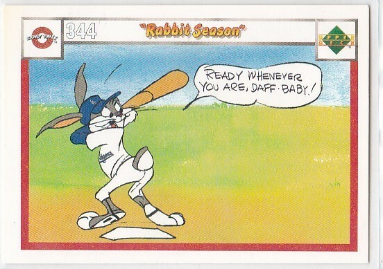 N) 1990 Upper Deck Looney Tunes Comic Ball Card #344/359 Rabbit Season A... - $1.97