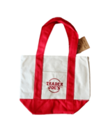 NEW Limited Edition Trader Joe&#39;s Mini Canvas Tote Bag - RED - £35.20 GBP
