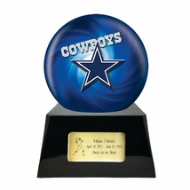 Large/Adult 200 Cubic Inch Dallas Cowboys Metal Ball on Cremation Urn Base - £408.92 GBP