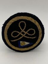 Vintage Yacht Club Blazer Patch Gold Thread Captain's Wheel 2.75" - $11.10