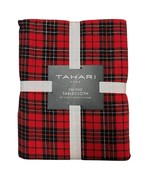 Tahari Home Tablecloth Tartan Plaid Red Black Oblong 60X84&quot; Traditional ... - $722.54 MXN