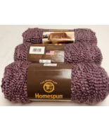 3 Skeins Lion Brand Homespun Yarn 322 Baroque Acrylic &amp; Polyester 6oz. P... - $27.01