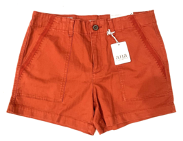 ana shorts womens 6 barn red high-rise embroidered pockets 4 inch inseam... - $12.13