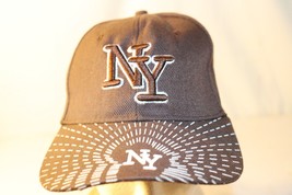 NY New York City Embroidered Ball Cap Hat Adjustable Brown &amp; White Sunburst - $11.14