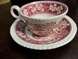 Spode Pink Tower Cup and Saucer Older Backstamp C1814 Orig [88] - £41.29 GBP