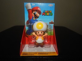 New! Super Mario Yellow Toad Action Figure Jakks Pacific Free Shipping - £11.89 GBP