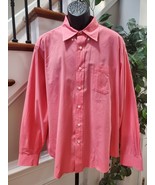 Nautica Men&#39;s Pink Cotton Collared Long Sleeve Casual Button Down Shirt ... - £19.95 GBP