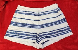 ANN TAYLOR LOFT  Size S Shorts Womens  Blue &amp; White 100% Cotton Panels &amp; Pockets - £8.91 GBP